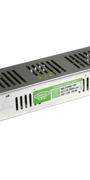 Трансформатор (блок питания) для светодиодной ленты "MadixLED" 12V, 250Вт, IP20