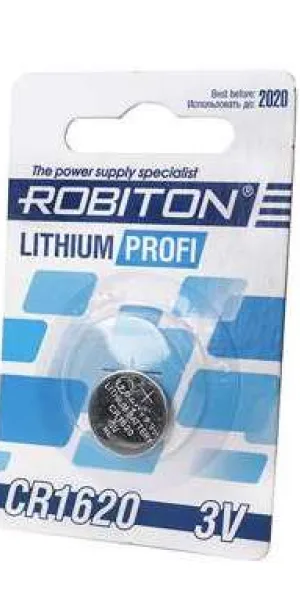 Батарейка  3V CR-1620  дисковая "Robiton PROFI" литиевая