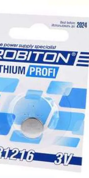 Батарейка  3V CR-1216  дисковая "Robiton PROFI" литиевая