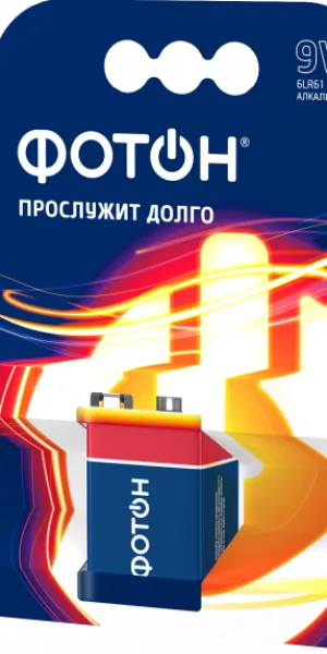 Батарейка ФОТОН 6LR61 щелочная 22448