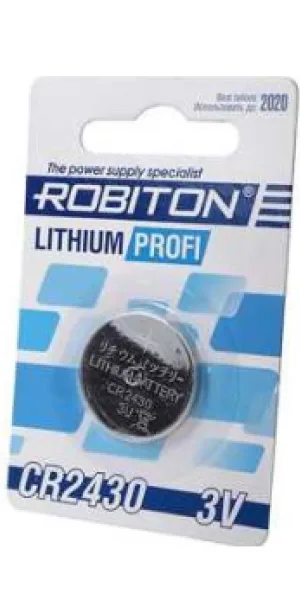 Батарейка  3V CR-2430  дисковая "Robiton PROFI" литиевая