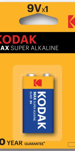 Батарейка Kodak MAX 6LR61 крона 9V, щелочная, Б0005130