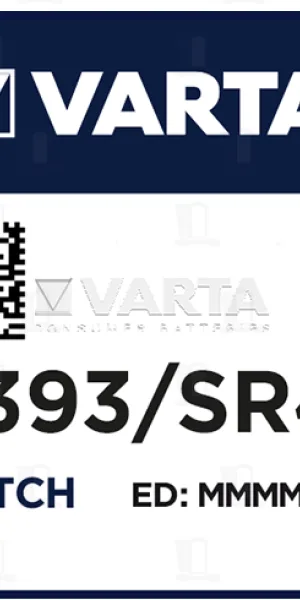 Батарейка часовая Varta 393 Silver Oxide 1.55V