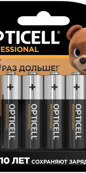 Батарейка OPTICELL Professional LR06 (AA) щелочная/алкалиновая (блист. 4шт) 5052001