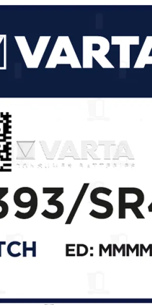 Батарейка часовая Varta 392, SR41W Silver Oxide 1.55V