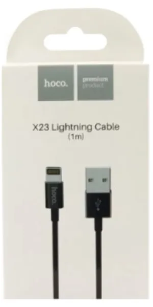 Кабель Hoco X23 USB (m)-Lightning (m) 1.0м 2.1A TPE чёрный 6957531072829