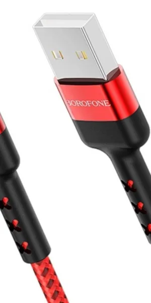 Кабель Borofone BX34 Advantage, USB - Lightning, 2.4А, 1.0м, нейлон, красный 7636836