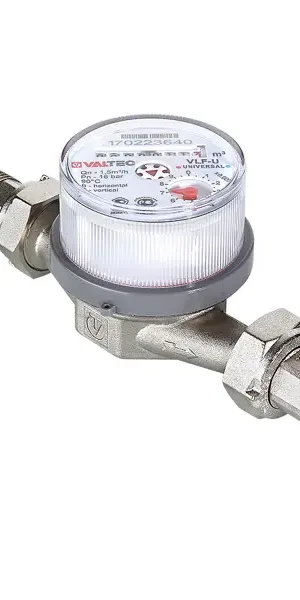 Счётчик для воды универсальный Valtec VLF-15U-I 1/2 DN15 110 мм со сгонами