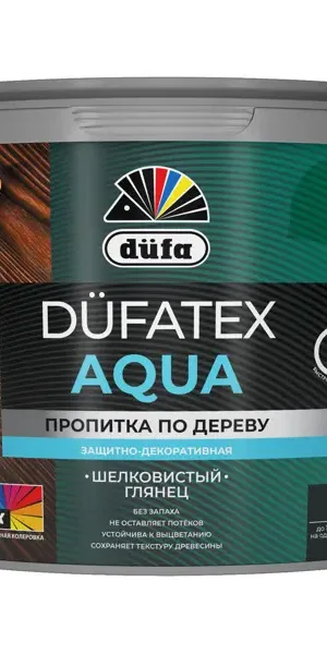 Пропитка для дерева водная цвета тик Dufatex aqua 2.5 л