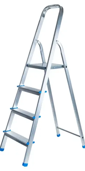 Стремянка алюминиевая Ladderbel STR-AL-4 4 ступени, максимальная нагрузка 150 кг