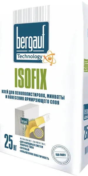Клей для теплоизоляции Bergauf Isofix 25 кг