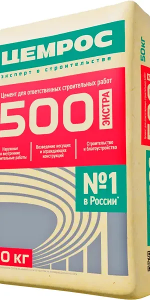 Цемент Цемрос M500 ЦЕМ II А-Ш 42.5 Н 50 кг