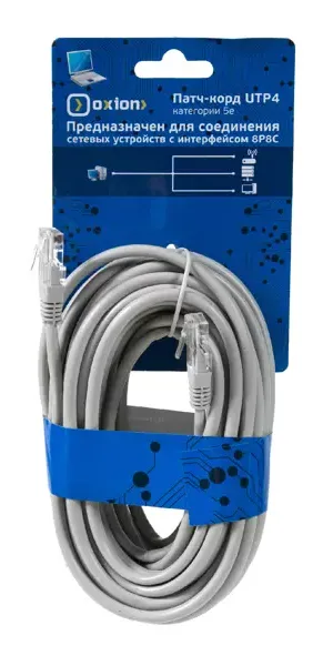 Удлинитель компьютерный UTP4 cat5e 10 м, цвет серый