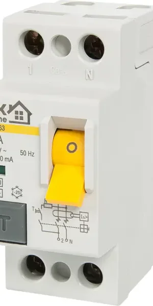 УЗО IEK Home ВД1-63 1P N 40 А 30 мА 4.5 кА AC MDV10-2-040-030