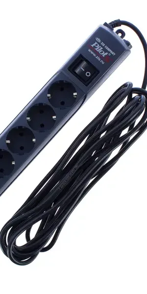 Сетевой фильтр Pilot S 5 розеток с заземлением 1 розетка без заземления 5 м 2200 Вт цвет графит