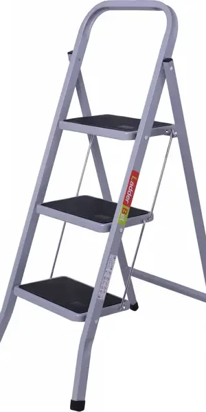 Стремянка стальная Ladderbel 3 ступени с резиновым ковриком
