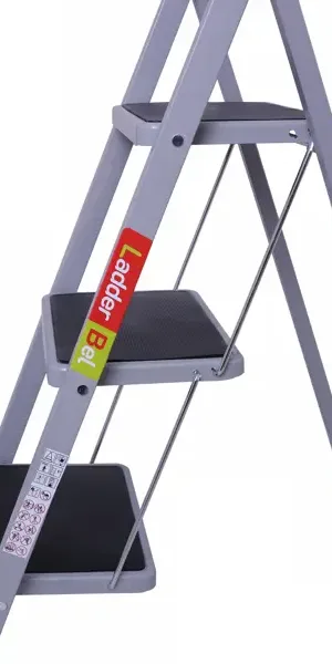 Стремянка стальная Ladderbel 3 ступени с резиновым ковриком
