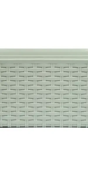 Ящик балконный Idea Ротанг 40x18x16 см v11 л пластик серый