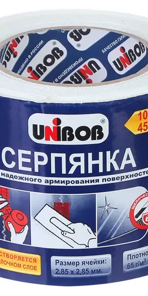 Серпянка Unibob, 100 мм x 45 м, 65 гр/м2