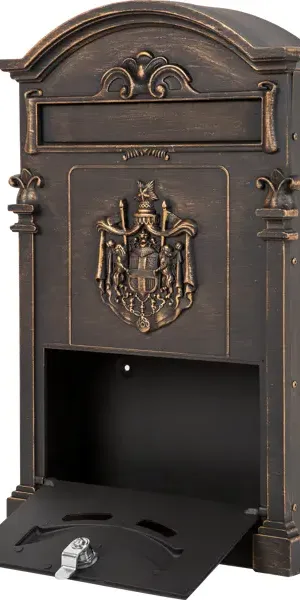 Почтовый ящик Standers 30x46.5x9.5 см алюминий цвет античная медь