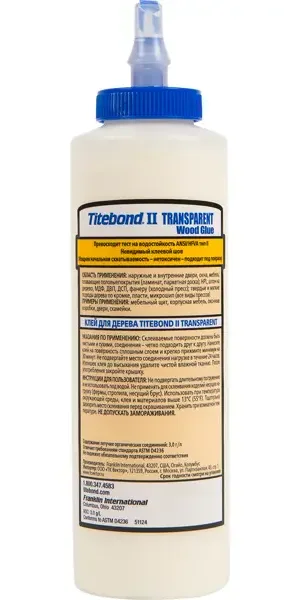 Клей столярный Titebond II влагостойкий прозрачный 473 мл