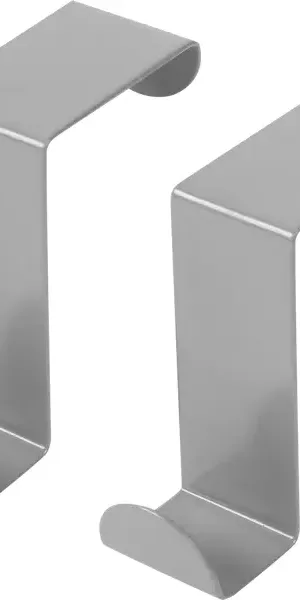 Крючок на дверь Gromell Stur 6x5.8x2.5 см нержавеющая сталь цвет серый нагрузка до 5 кг 2 шт