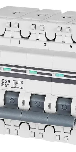 Дифференциальный автомат EKF АД-32 3P N C25 А 30 мА 4.5 кА АС