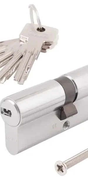 Цилиндр Abus KD6N Z35/K45, 35x45 мм, ключ/вертушка, цвет никель