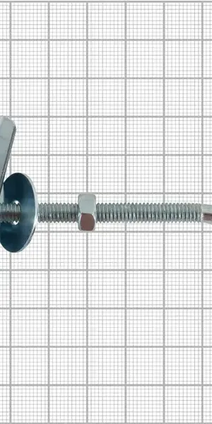 Анкер складной пружинный М6 с крюком 60x75 мм