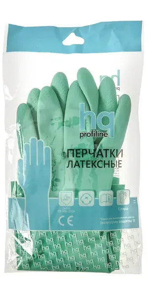 Перчатки латексные HQ Profiline размер S цвет зеленый