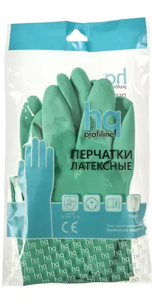 Перчатки латексные HQ Profiline размер M цвет зеленый