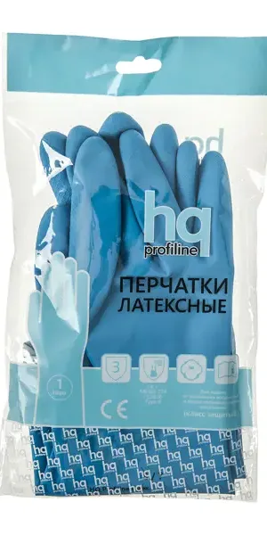 Перчатки латексные HQ Profiline размер S цвет синий
