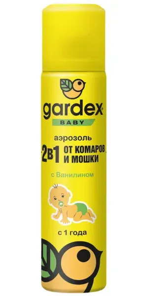 Аэрозоль от комаров и мошек Gardex Baby 80 мл