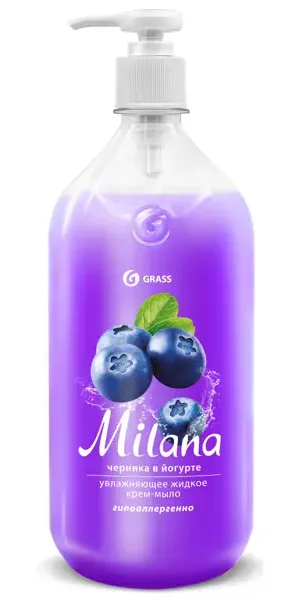 Жидкое крем-мыло Grass Milana Черника 1 л