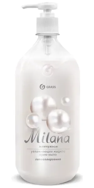 Жидкое крем-мыло Grass Milana «Жемчужное» 1 л
