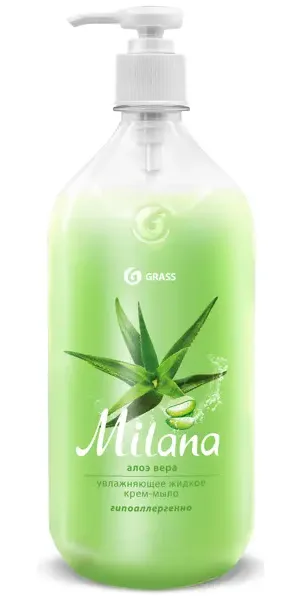 Жидкое крем-мыло Grass Milana «Алоэ вера» 1 л