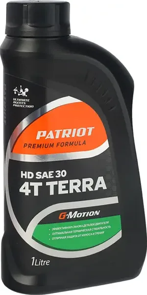Масло моторное 4Т Patriot G-Motion HD ТERRA SAE 30 минеральное 1 л