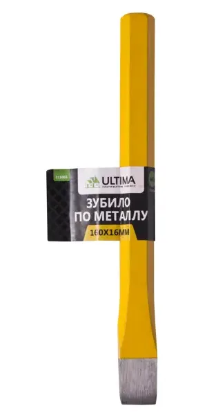 Зубило по металлу Ultima 111003 160x16 мм, оцинкованное