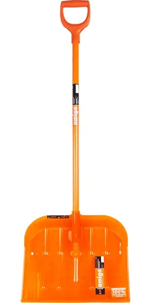 Лопата для уборки снега Amigo 47x141см поликарбонат с черенком