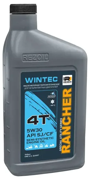Масло моторное 4Т Rezer Rancher WINTEC полусинтетическое 0.946 л
