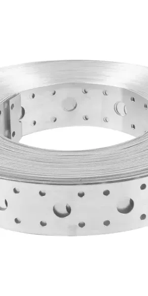 Перфорированная лента прямая LP 25x0.5 25 м оцинкованная сталь цвет серый