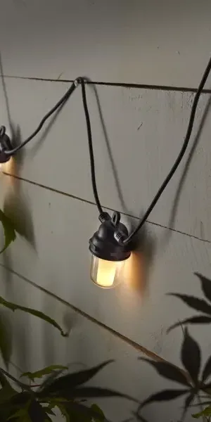 Гирлянда светодиодная уличная Inspire «Breezy» IP44 цвет черный