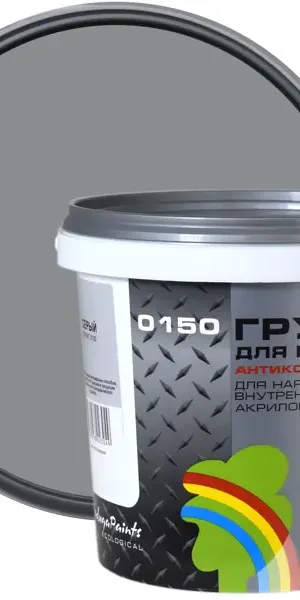 Грунтовка по металлу Радуга ВДАК Р-150 серая 0.9 л