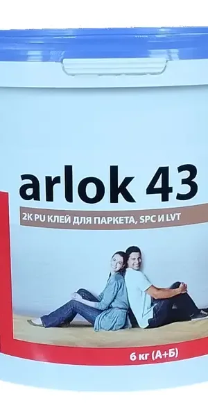 Клей для паркета/SPC/LVT Arlok43 двухкомпонентный 6кг