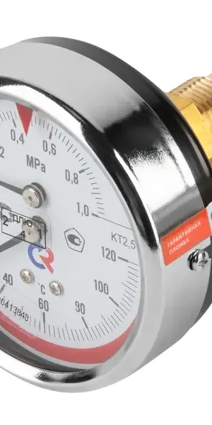 Термоманометр осевой Росма ТМТБ-31Т.1 10 бар 120С Дк80 1/2" шток 46 мм 00000002292