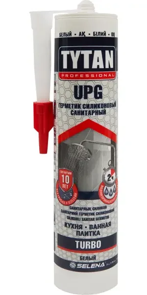 Герметик силиконовый Tytan UPG Turbo санитарный уксусный цвет белый 280 мл