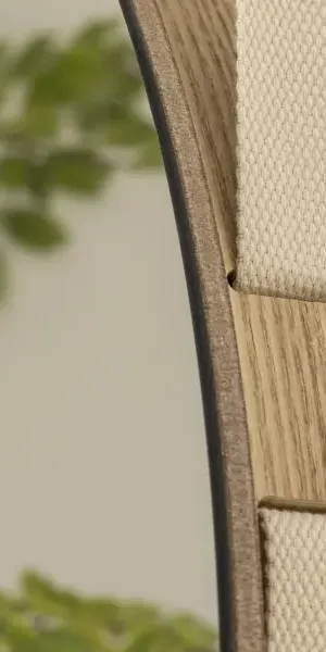 Зеркало декоративное Inspire Nordik Barbier Naturoak круг 55 см