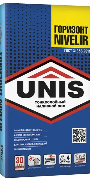 Наливной пол Unis Горизонт Nivelir 20 кг