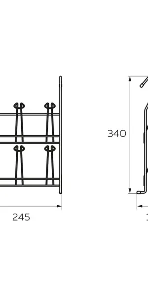 Полка для кружек Lemax 34.5x12.5x24.5 см цвет черный