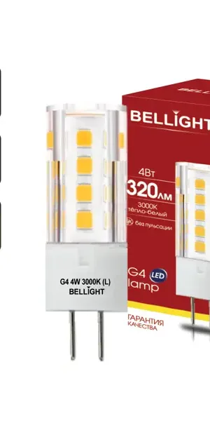 Лампа светодиодная Bellight G4 220-240 В 4 Вт капсула матовая 320 лм теплый белый свет